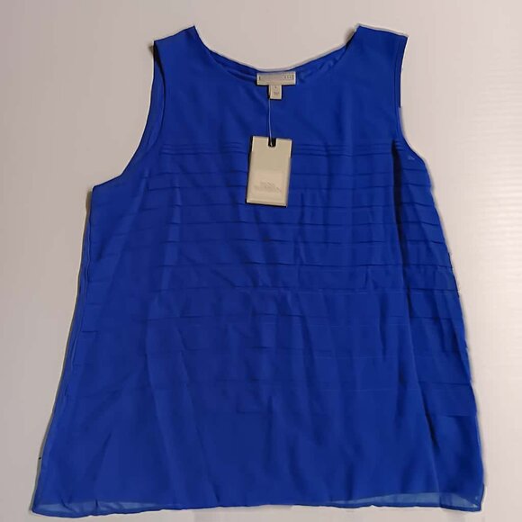 Dana Buchman Blue Knot Sleeveless Top L - Picture 1 of 6
